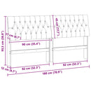 vidaXL Kárpitozott fejtámla Világosszürke 180 cm Tömör fenyőfa