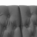 vidaXL Kárpitozott fejtámla Sötétszürke 180 cm Tömör fenyőfa