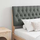 vidaXL Kárpitozott fejtámla Sötétszürke 180 cm Tömör fenyőfa