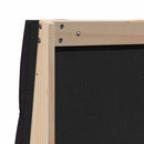 vidaXL Kárpitozott fejtámla Fekete 180 cm Tömör fenyőfa