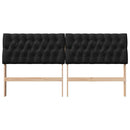 vidaXL Kárpitozott fejtámla Fekete 180 cm Tömör fenyőfa