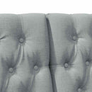 vidaXL Kárpitozott fejtámla Világosszürke 180 cm Tömör fenyőfa