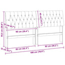 vidaXL Kárpitozott fejtámla Világosszürke 180 cm Tömör fenyőfa