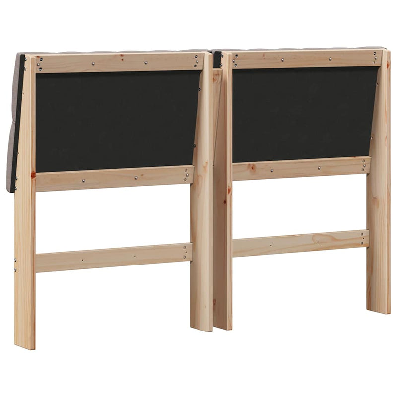 vidaXL Kárpitozott fejtámla Tópszínű 140 cm Tömör fenyőfa