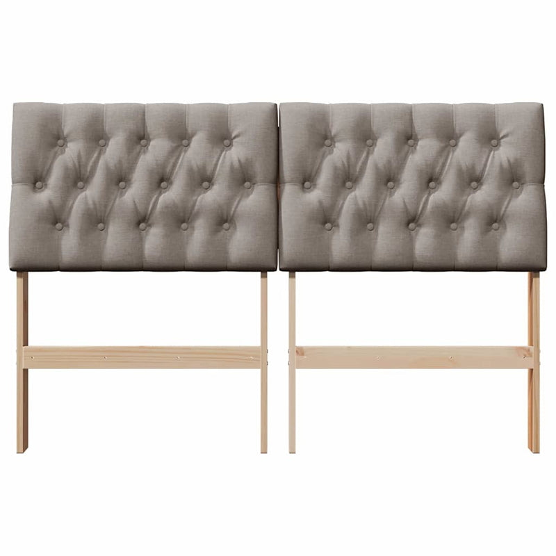 vidaXL Kárpitozott fejtámla Tópszínű 140 cm Tömör fenyőfa