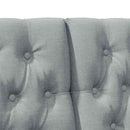 vidaXL Kárpitozott fejtámla Világosszürke 135 cm Tömör fenyőfa