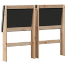 vidaXL Kárpitozott fejtámla Világosszürke 120 cm Tömör fenyőfa