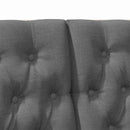 vidaXL Kárpitozott fejtámla Sötétszürke 120 cm Tömör fenyőfa