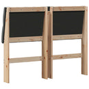 vidaXL Kárpitozott fejtámla Sötétszürke 120 cm Tömör fenyőfa