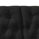 vidaXL Kárpitozott fejtámla Fekete 120 cm Tömör fenyőfa