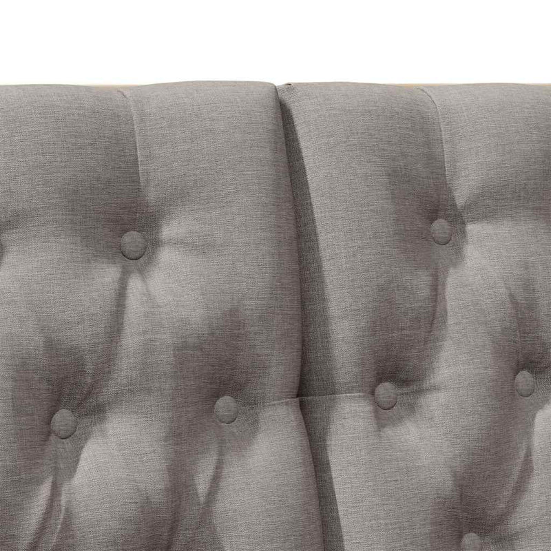 vidaXL Kárpitozott fejtámla Tópszínű 120 cm Tömör fenyőfa