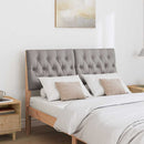 vidaXL Kárpitozott fejtámla Tópszínű 120 cm Tömör fenyőfa