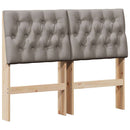 vidaXL Kárpitozott fejtámla Tópszínű 120 cm Tömör fenyőfa