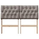 vidaXL Kárpitozott fejtámla Tópszínű 120 cm Tömör fenyőfa