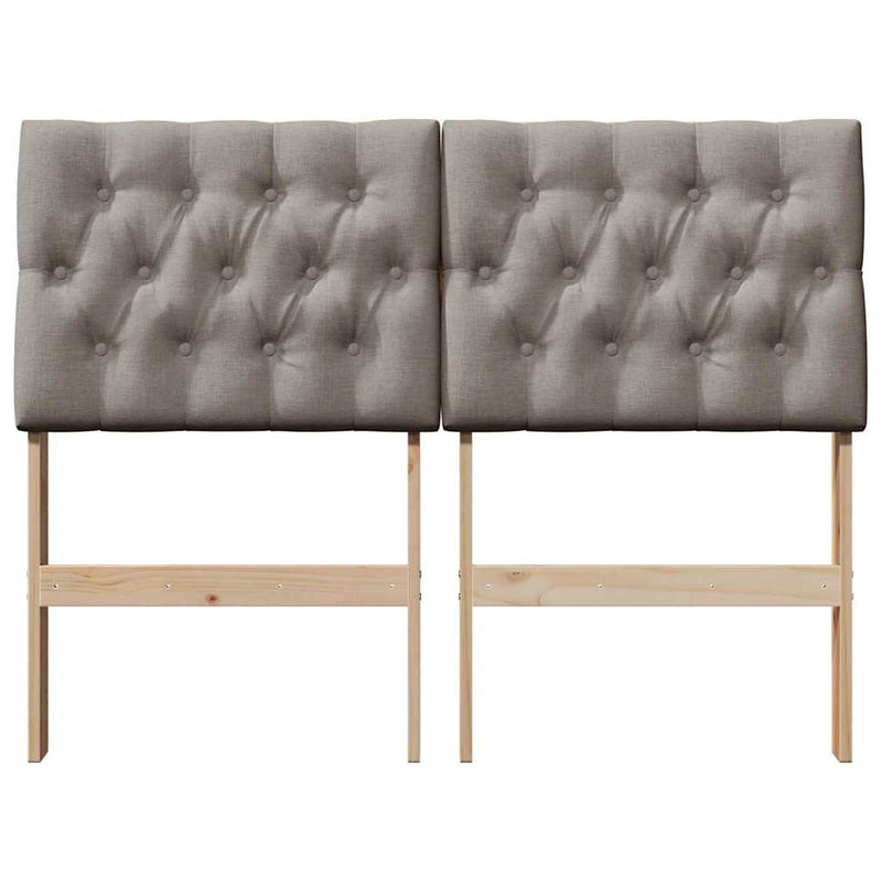 vidaXL Kárpitozott fejtámla Tópszínű 120 cm Tömör fenyőfa