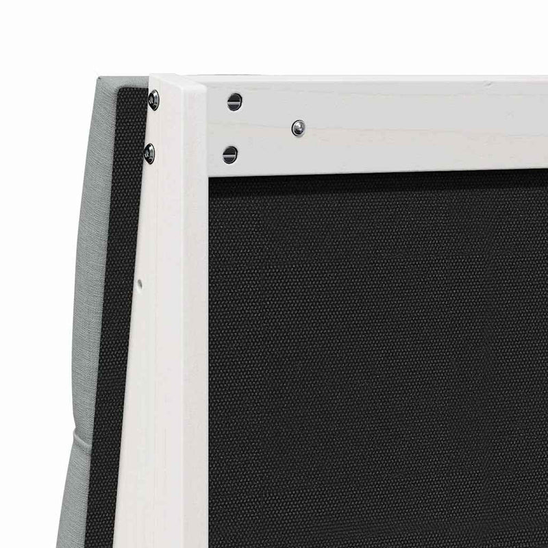 vidaXL Kárpitozott fejtámla Világosszürke 120 cm Tömör fenyőfa