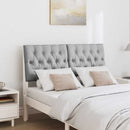 vidaXL Kárpitozott fejtámla Világosszürke 120 cm Tömör fenyőfa