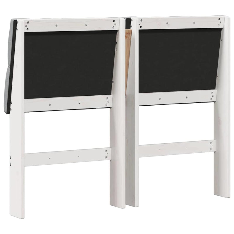 vidaXL Kárpitozott fejtámla Világosszürke 120 cm Tömör fenyőfa