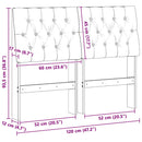 vidaXL Kárpitozott fejtámla Világosszürke 120 cm Tömör fenyőfa