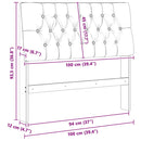 vidaXL Kárpitozott fejtámla Világosszürke 100 cm Tömör fenyőfa