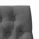 vidaXL Kárpitozott fejtámla Sötétszürke 100 cm Tömör fenyőfa