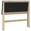 vidaXL Kárpitozott fejtámla Sötétszürke 100 cm Tömör fenyőfa