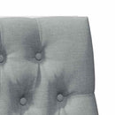 vidaXL Kárpitozott fejtámla Világosszürke 100 cm Tömör fenyőfa