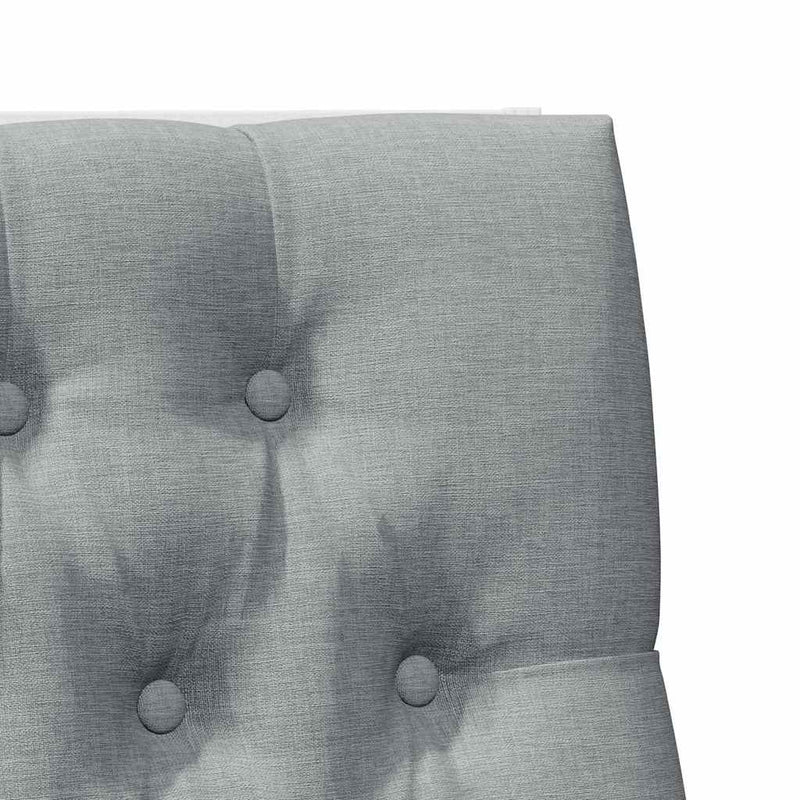 vidaXL Kárpitozott fejtámla Világosszürke 100 cm Tömör fenyőfa