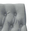 vidaXL Kárpitozott fejtámla Világosszürke 90 cm Tömör fenyőfa