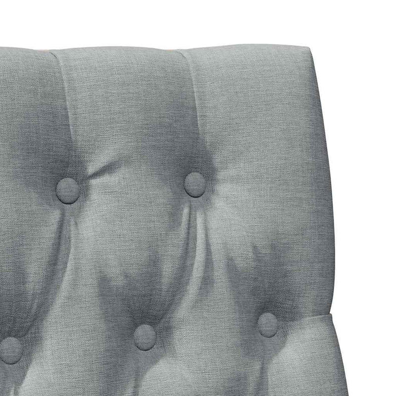 vidaXL Kárpitozott fejtámla Világosszürke 90 cm Tömör fenyőfa