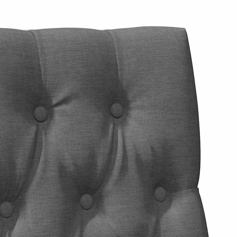 vidaXL Kárpitozott fejtámla Sötétszürke 90 cm Tömör fenyőfa