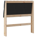 vidaXL Kárpitozott fejtámla Sötétszürke 90 cm Tömör fenyőfa