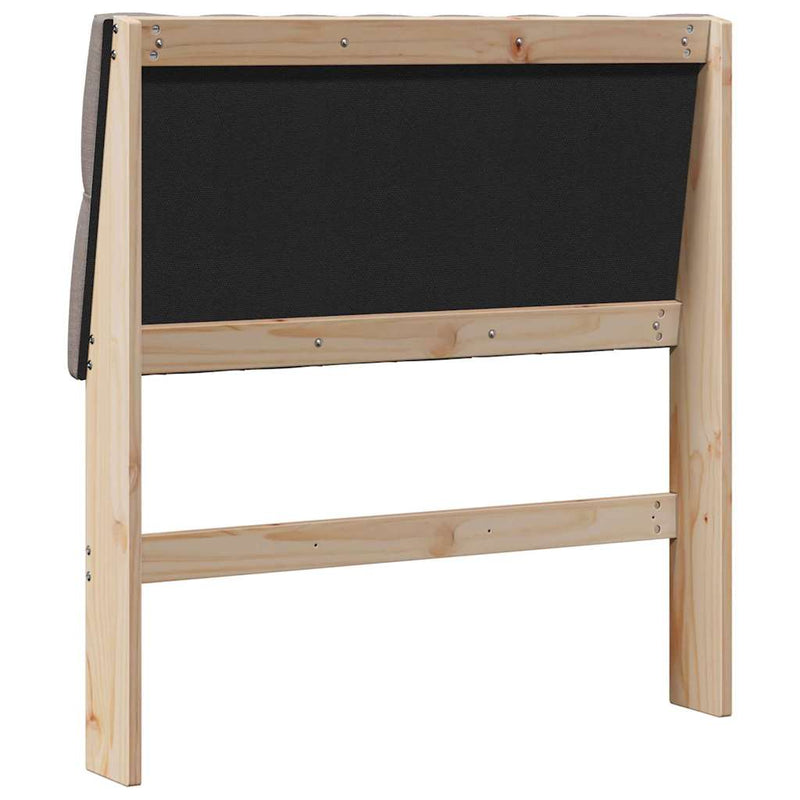 vidaXL Kárpitozott fejtámla Tópszínű 90 cm Tömör fenyőfa