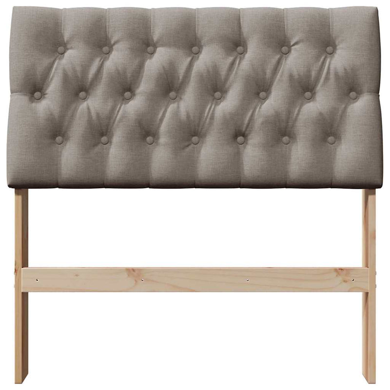 vidaXL Kárpitozott fejtámla Tópszínű 90 cm Tömör fenyőfa