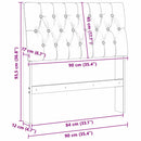 vidaXL Kárpitozott fejtámla Tópszínű 90 cm Tömör fenyőfa