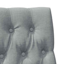 vidaXL Kárpitozott fejtámla Világosszürke 90 cm Tömör fenyőfa