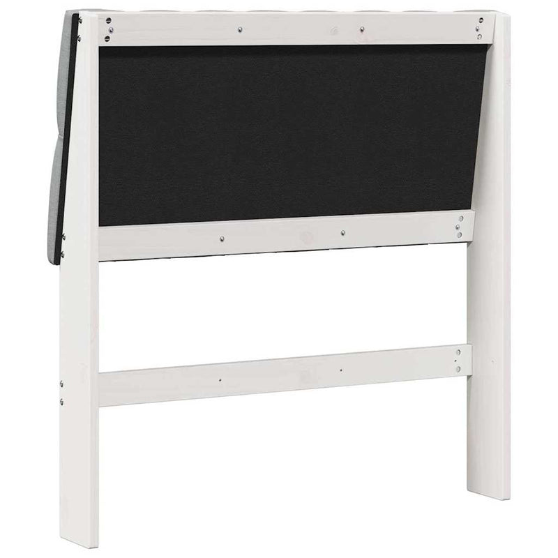 vidaXL Kárpitozott fejtámla Világosszürke 90 cm Tömör fenyőfa