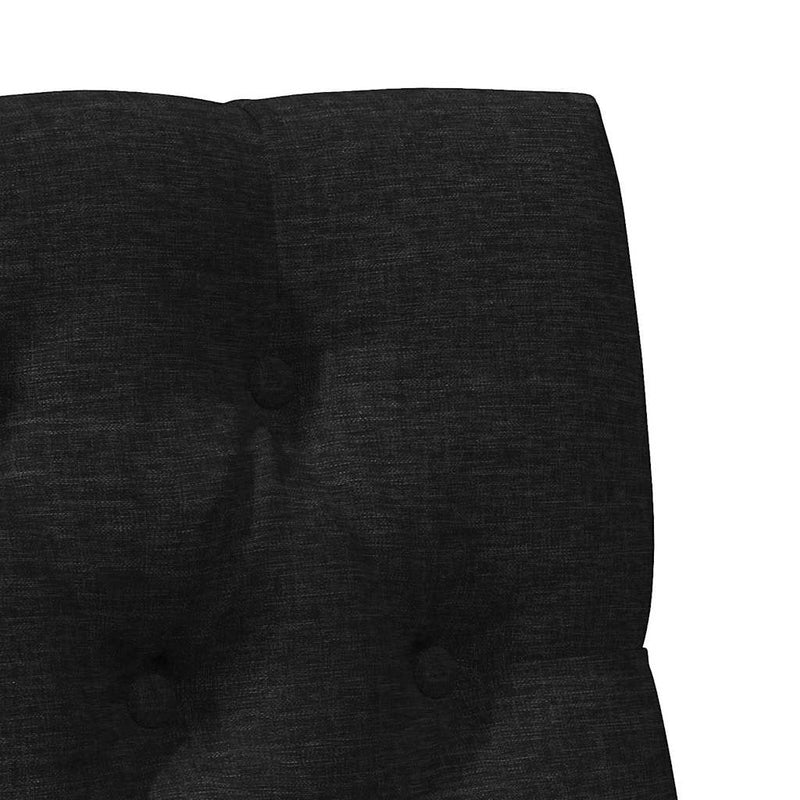 vidaXL Kárpitozott fejtámla Fekete 80 cm Tömör fenyőfa