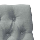 vidaXL Kárpitozott fejtámla Világosszürke 75 cm Tömör fenyőfa