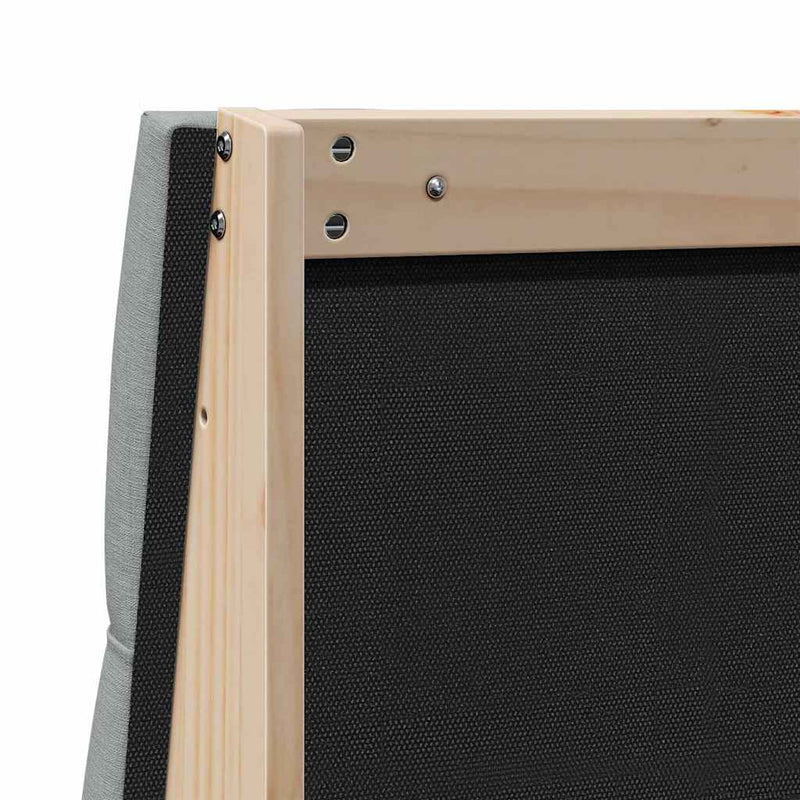 vidaXL Kárpitozott fejtámla Világosszürke 75 cm Tömör fenyőfa