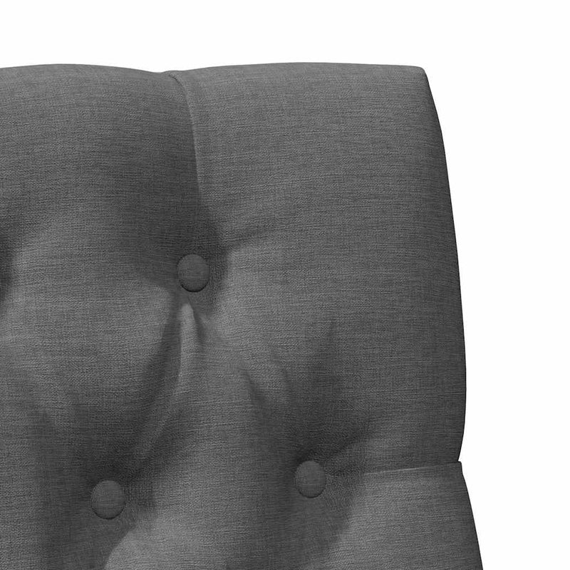 vidaXL Kárpitozott fejtámla Sötétszürke 75 cm Tömör fenyőfa