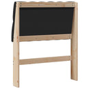 vidaXL Kárpitozott fejtámla Fekete 75 cm Tömör fenyőfa