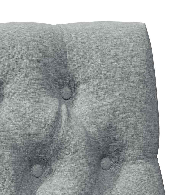 vidaXL Kárpitozott fejtámla Világosszürke 75 cm Tömör fenyőfa