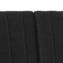 vidaXL Kárpitozott fejtámla Fekete 200 cm Tömör fenyőfa