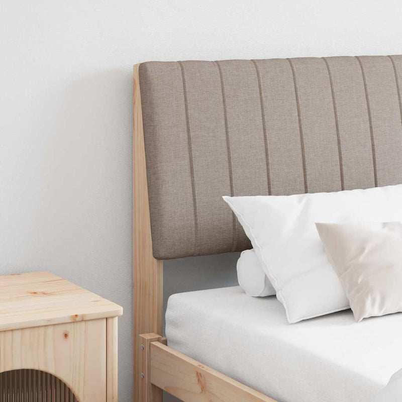 vidaXL Kárpitozott fejtámla Tópszínű 200 cm Tömör fenyőfa