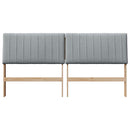 vidaXL Kárpitozott fejtámla Világosszürke 180 cm Tömör fenyőfa