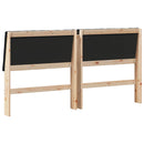 vidaXL Kárpitozott fejtámla Fekete 180 cm Tömör fenyőfa