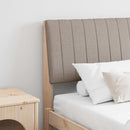 vidaXL Kárpitozott fejtámla Tópszínű 180 cm Tömör fenyőfa