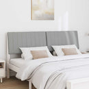 vidaXL Kárpitozott fejtámla Világosszürke 180 cm Tömör fenyőfa