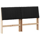 vidaXL Kárpitozott fejtámla Fekete 160 cm Tömör fenyőfa